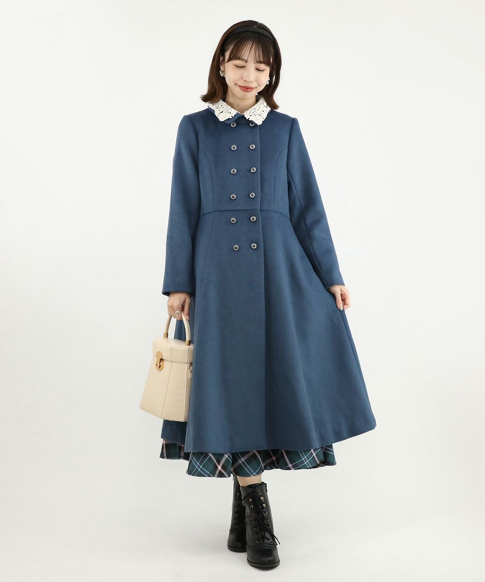 レース衿付きダブル釦コート/an another angelus [47BD03j008] | F