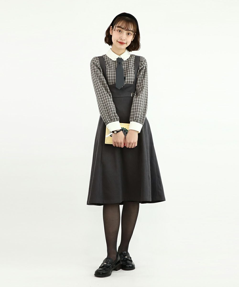 □サイドベルトハイウエストジャンパースカート/F i.n.t [48AE04f024