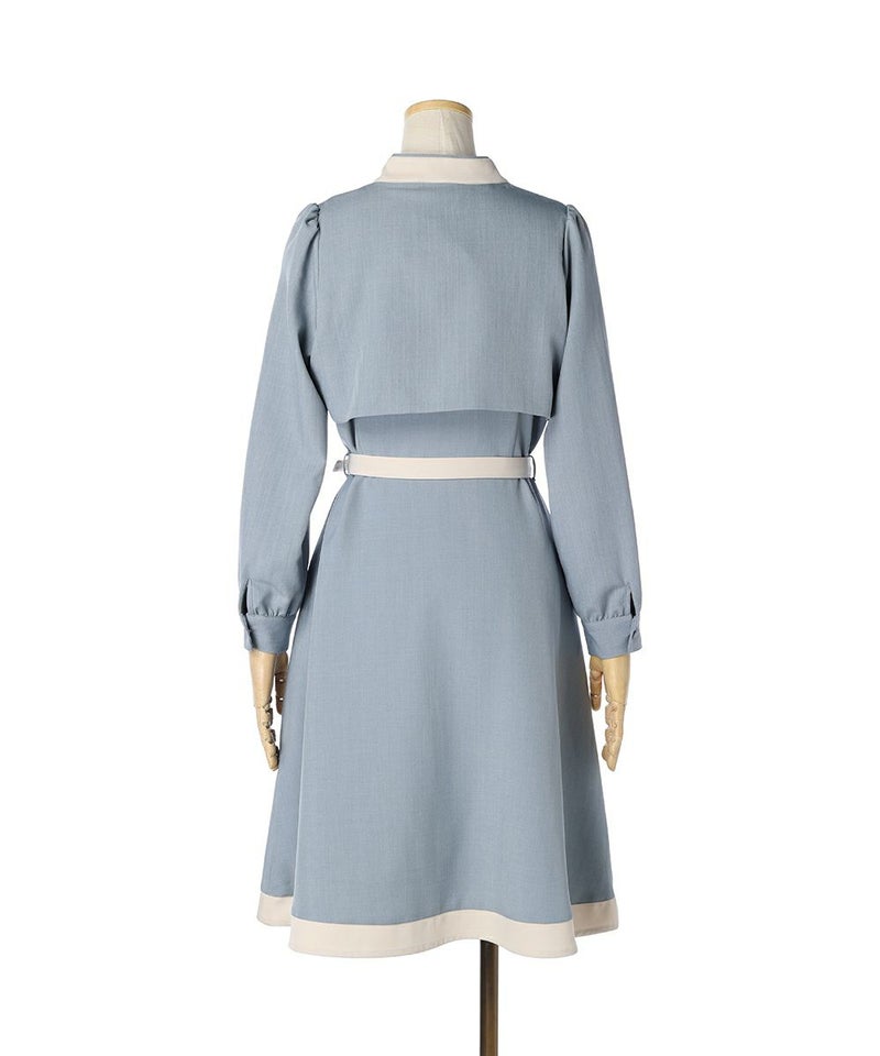 バック (light blue×white)