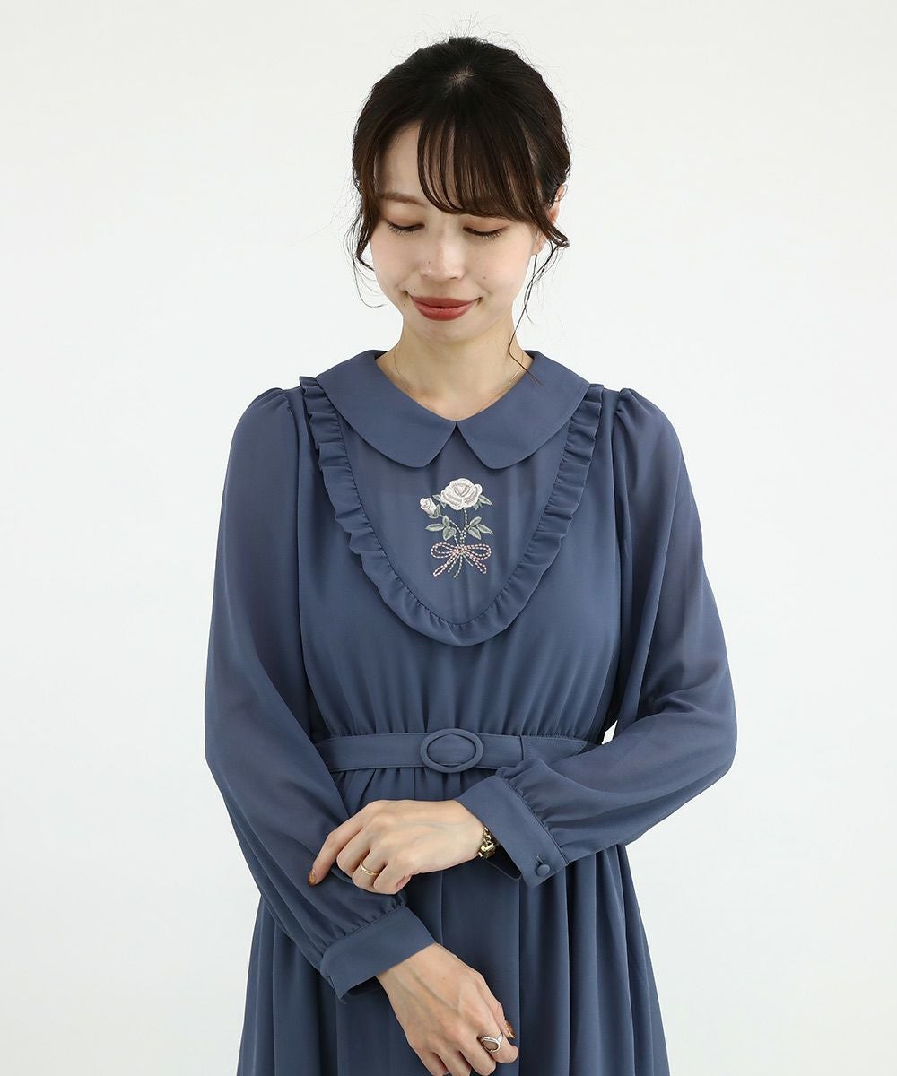 □ローズミニブーケ刺繍シアーワンピース/F i.n.t [49AE02j003] | F