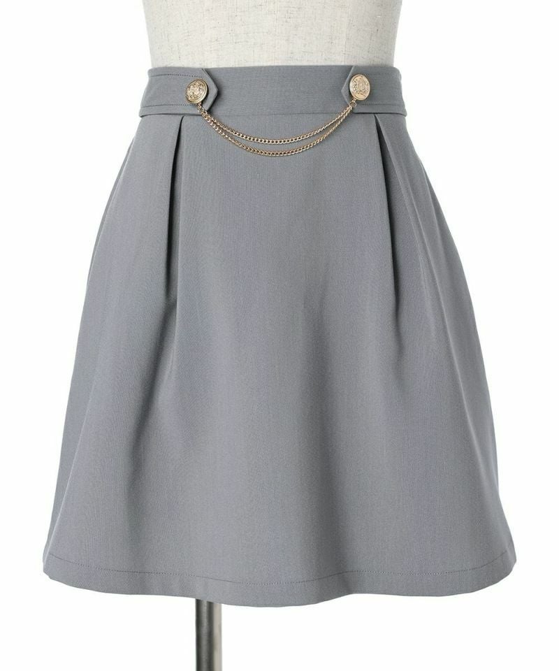 □チェーン付きゴールド釦ミニスカート/F i.n.t [49AG02k001] | F