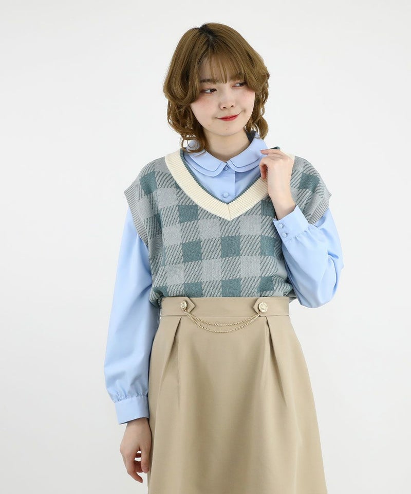 light blue×white / 160cm