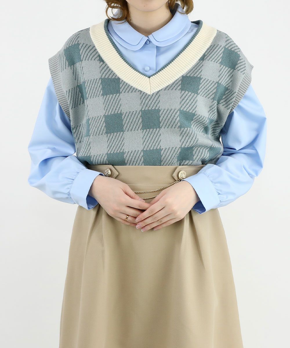 light blue×white / 160cm