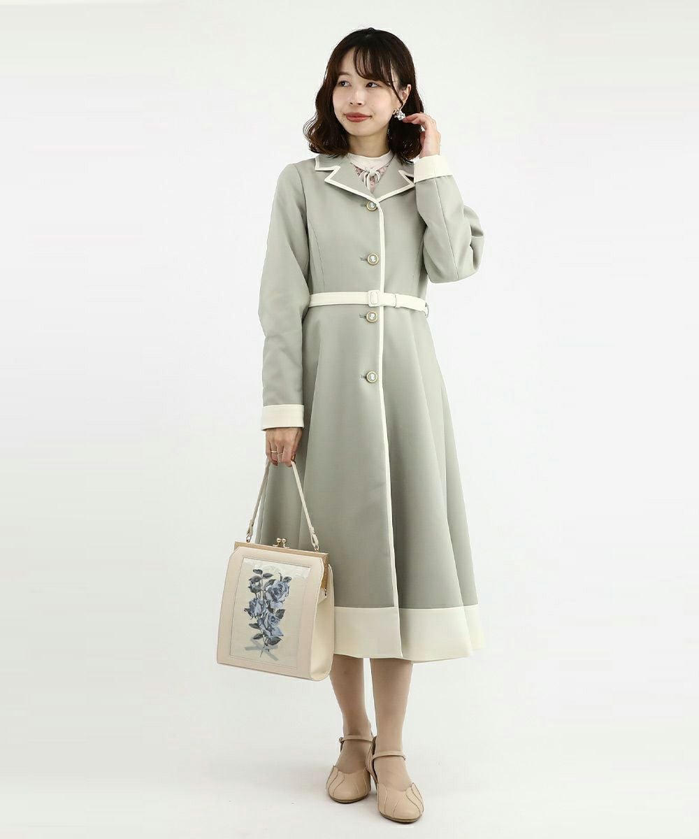 カメオ釦バイカラーコート/an another angelus [49BD03j001] | F i.n.t