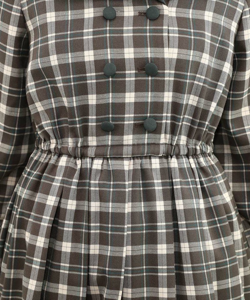 brown×green / 160cm / ブラウスとのレイヤード