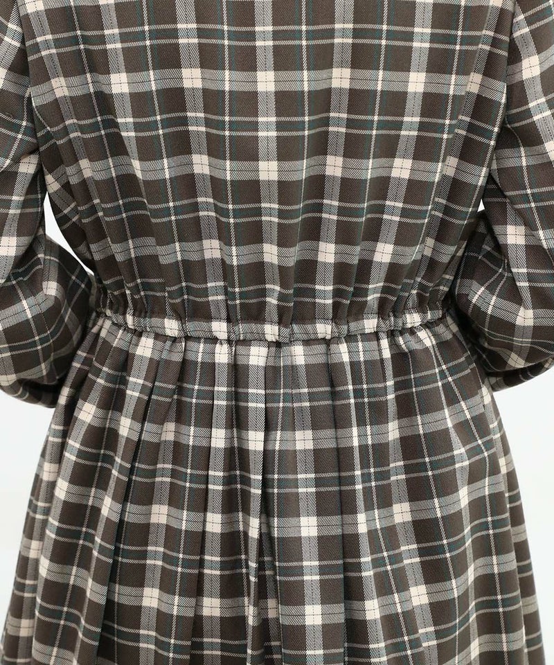 brown×green / 160cm / ブラウスとのレイヤード / ベルトアレンジ