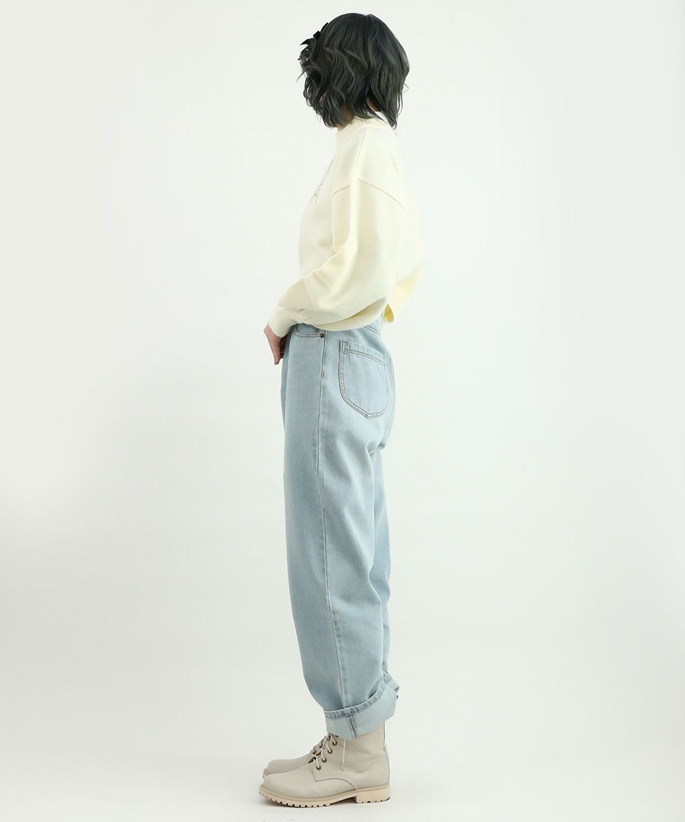 サイズ展開】ハイウエストストレートデニムパンツ/F i.n.t [00AH06q004