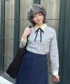 gray×navy / 160cm
