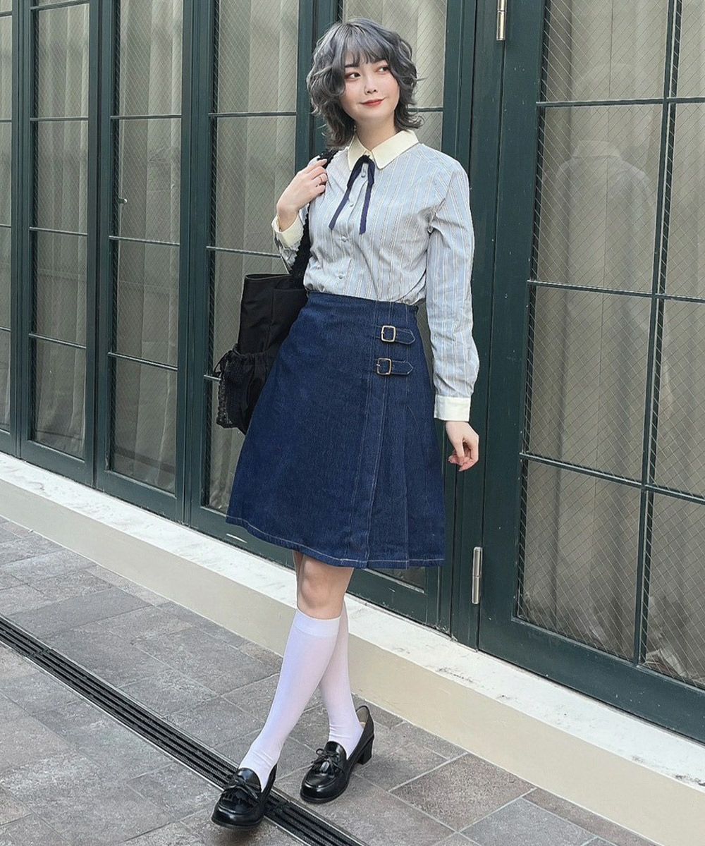 gray×navy / 160cm
