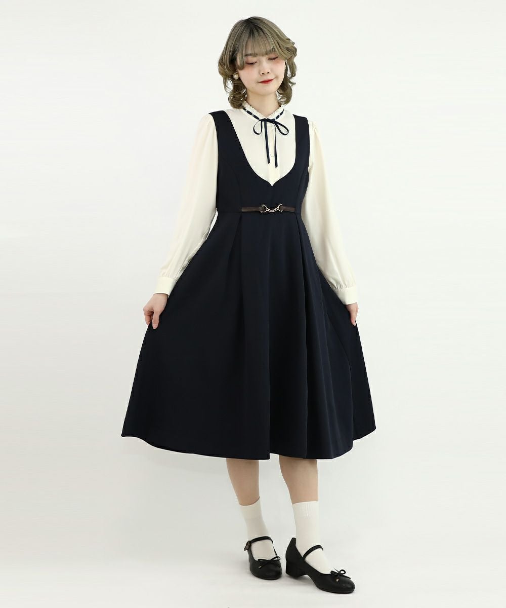 off white×navy / 160cm