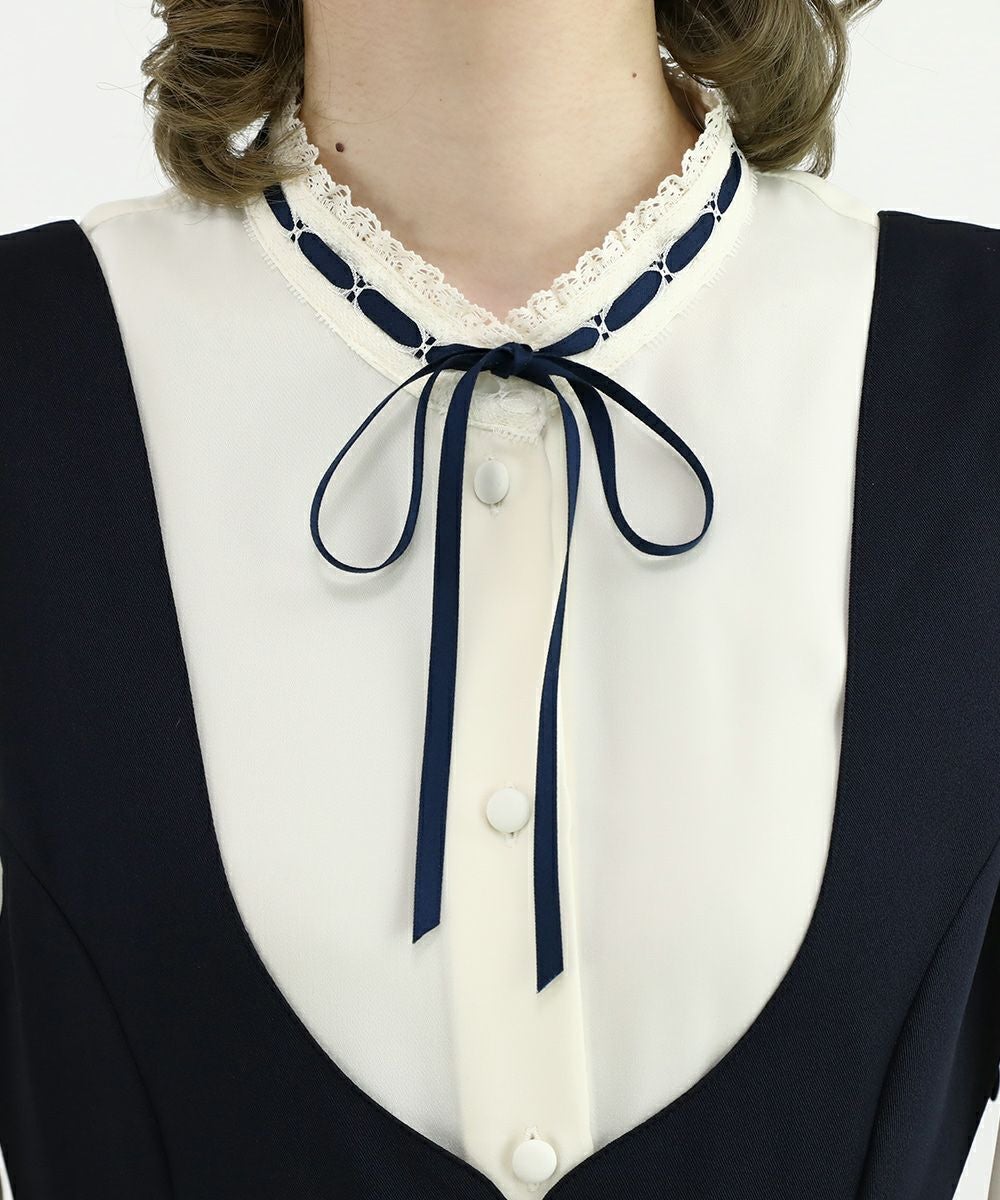 off white×navy / 160cm