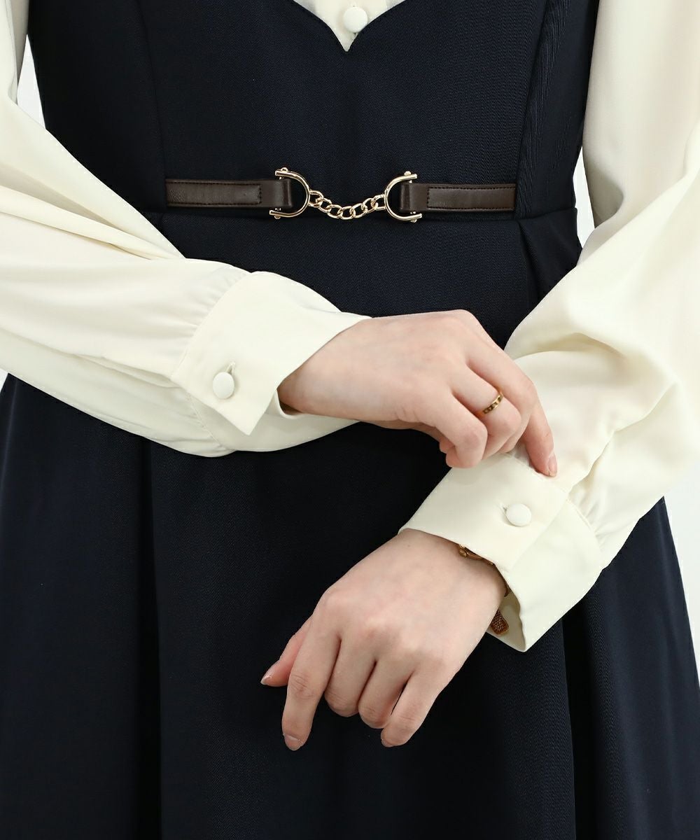 off white×navy / 160cm