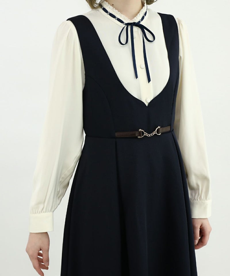 off white×navy / 160cm