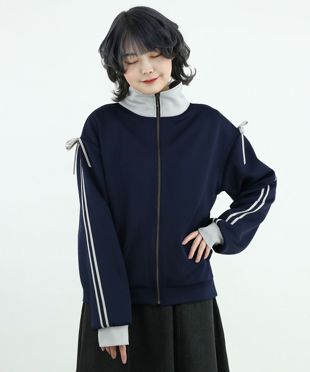 新品 ラッセルノ ゴルフ ライン トラック ジャージ ジャケット ネイビー M リボンライントラックジャケット/F i.n.t [49AI04j004] | F i.n.t公式