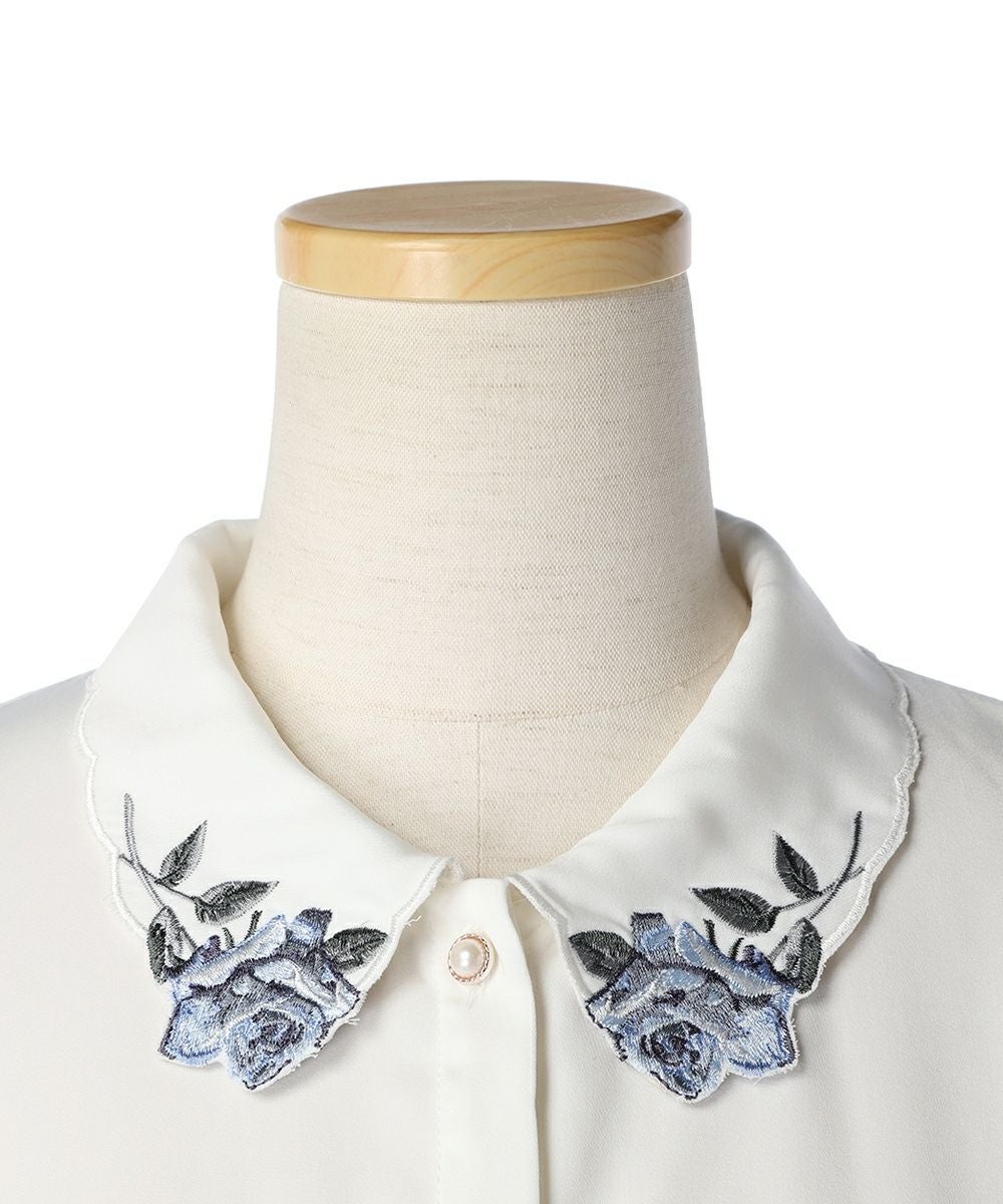 襟アップ (off white×blue)