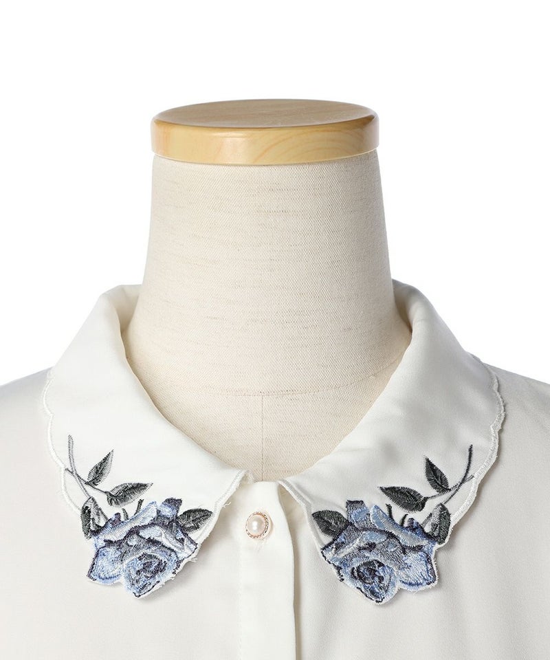 襟アップ (off white×blue)