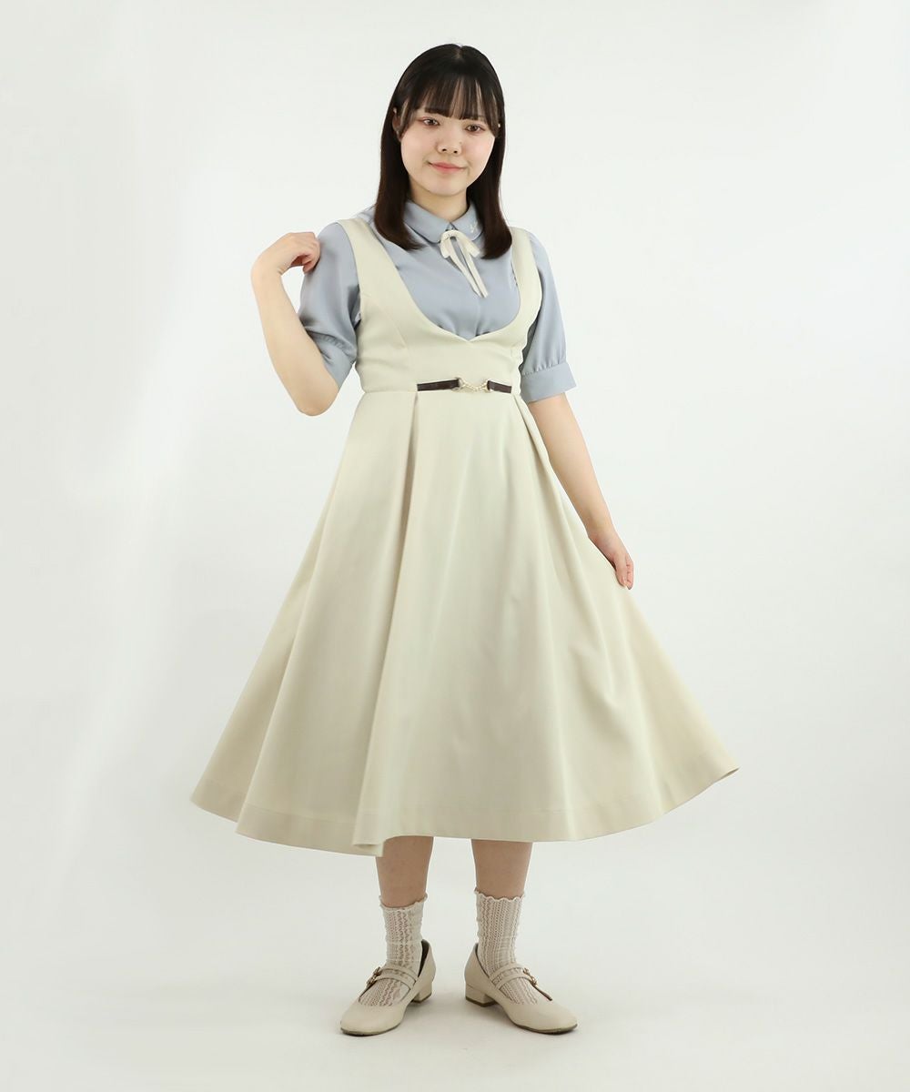 リボンタイ付きロゴ刺繍衿ブラウス/F i.n.t [49AF02h012] | F i.n.t