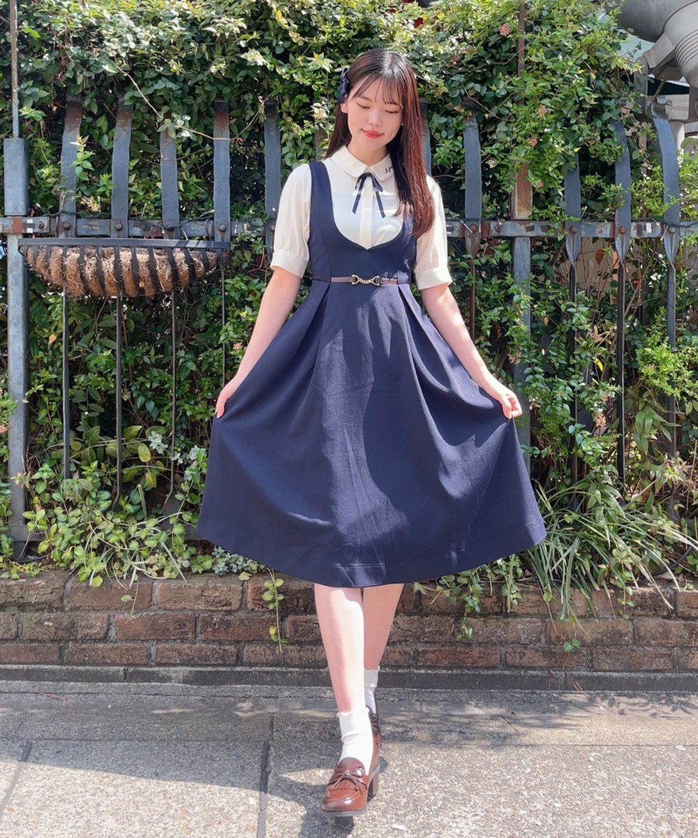 美品✨ポンポネット　豪華4点セット　卒服　ブレザー　ブラウス　リボン　キュロット リボンタイ付きロゴ刺繍衿ブラウス/F i.n.t [49AF02h012] | F i.n.t