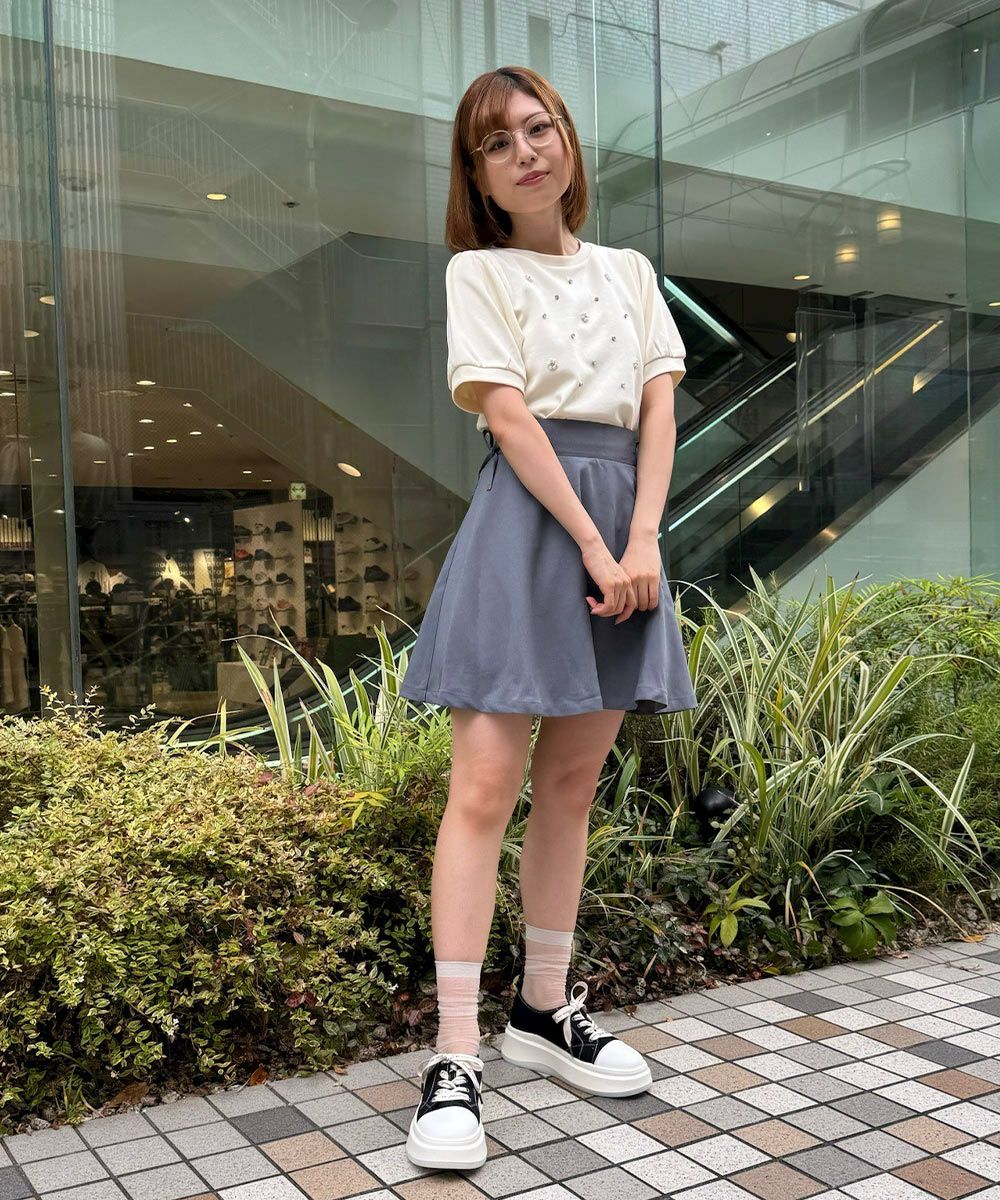 □サイドレースアップミニスカート/F i.n.t [49AG02k007] | F i.n.t