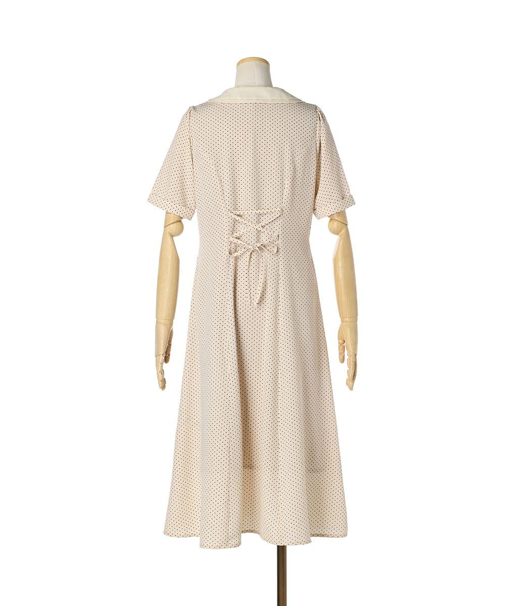バックレースアップクレリックドットワンピース/F i.n.t [49AE02h011