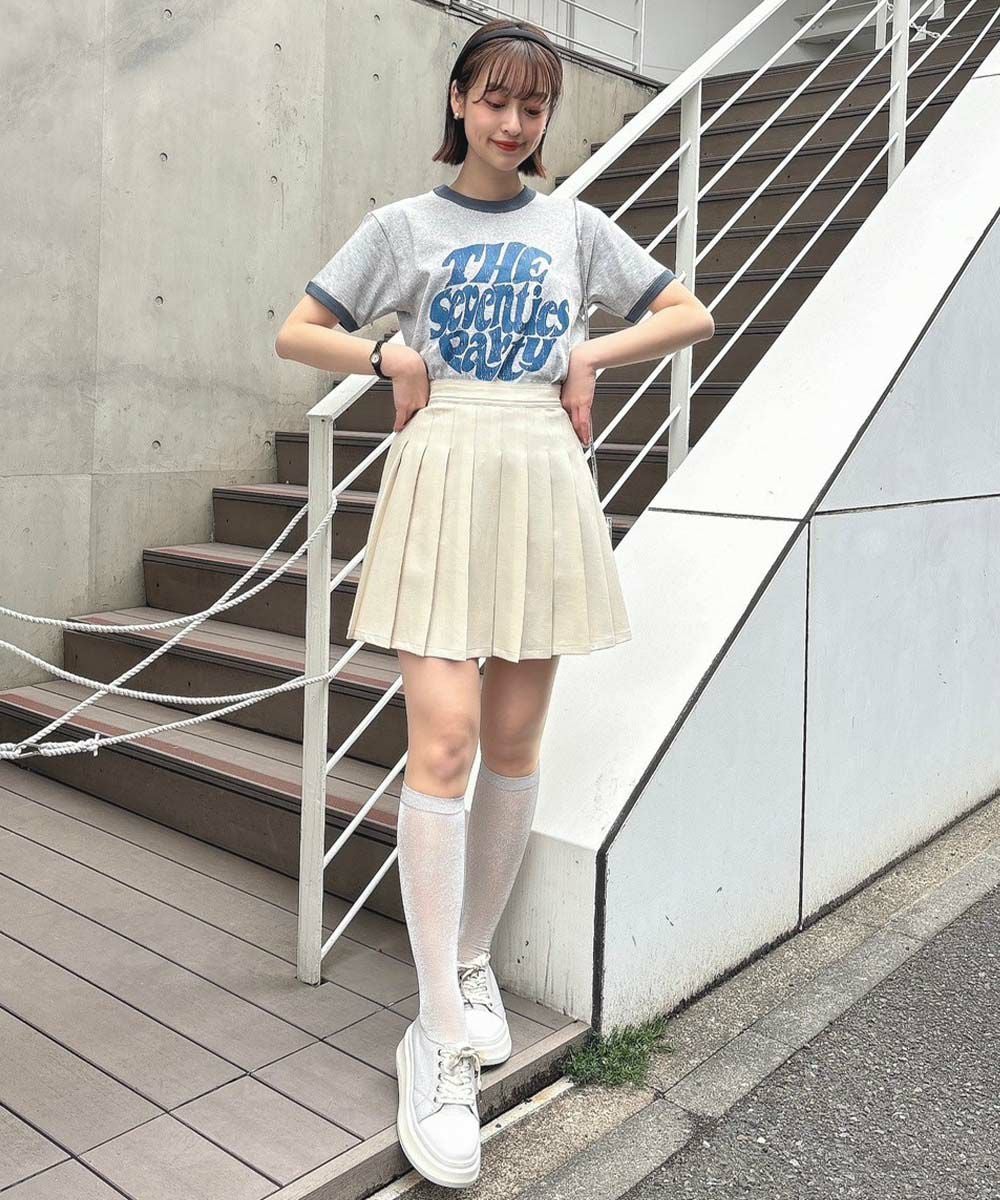 LGB マイクロミニスカート y2k kmrii ifsixwasnine A'GEM/9 × .kom 『.KOM/ドットケーオーエム』 Y2Kベルト付きプリーツ