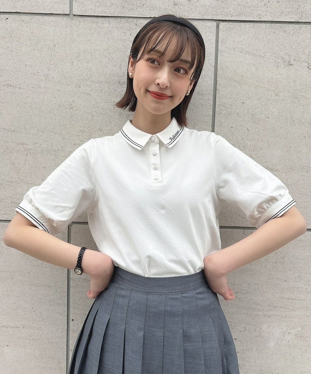 □チェーンステッチロゴ刺繍ポロシャツ/F i.n.t [49AI07h005] | F