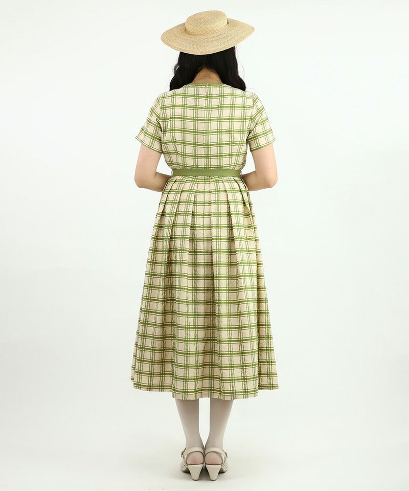 green×beige / 157cm / レースインナーとのレイヤード