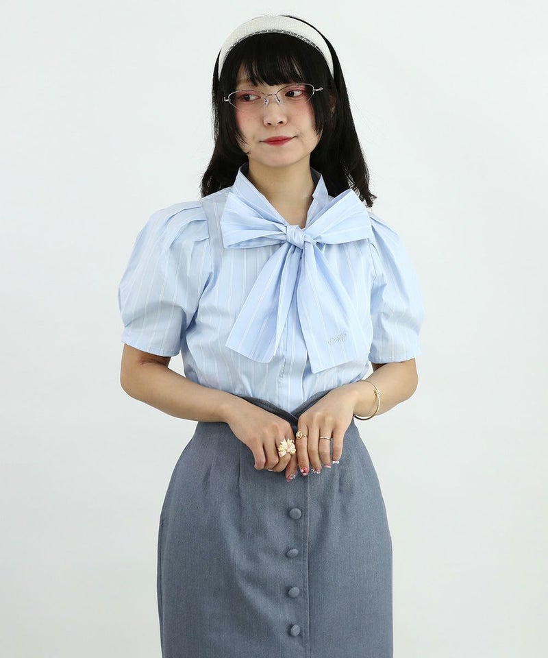 light blue×white / 150cm