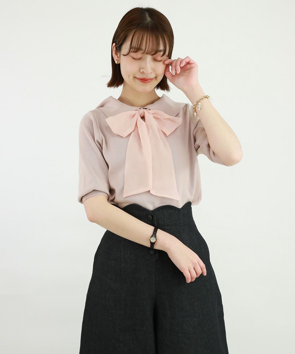 □3WAYオーガンジーリボンニットプルオーバー/F&A [49CJ03h003] | F