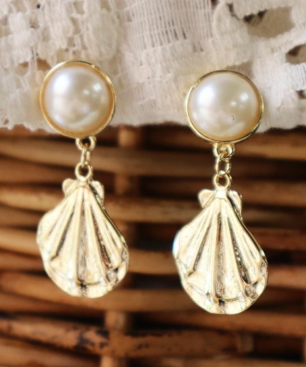 □シェルモチーフイヤリング/an another angelus [50BB04a012] | F