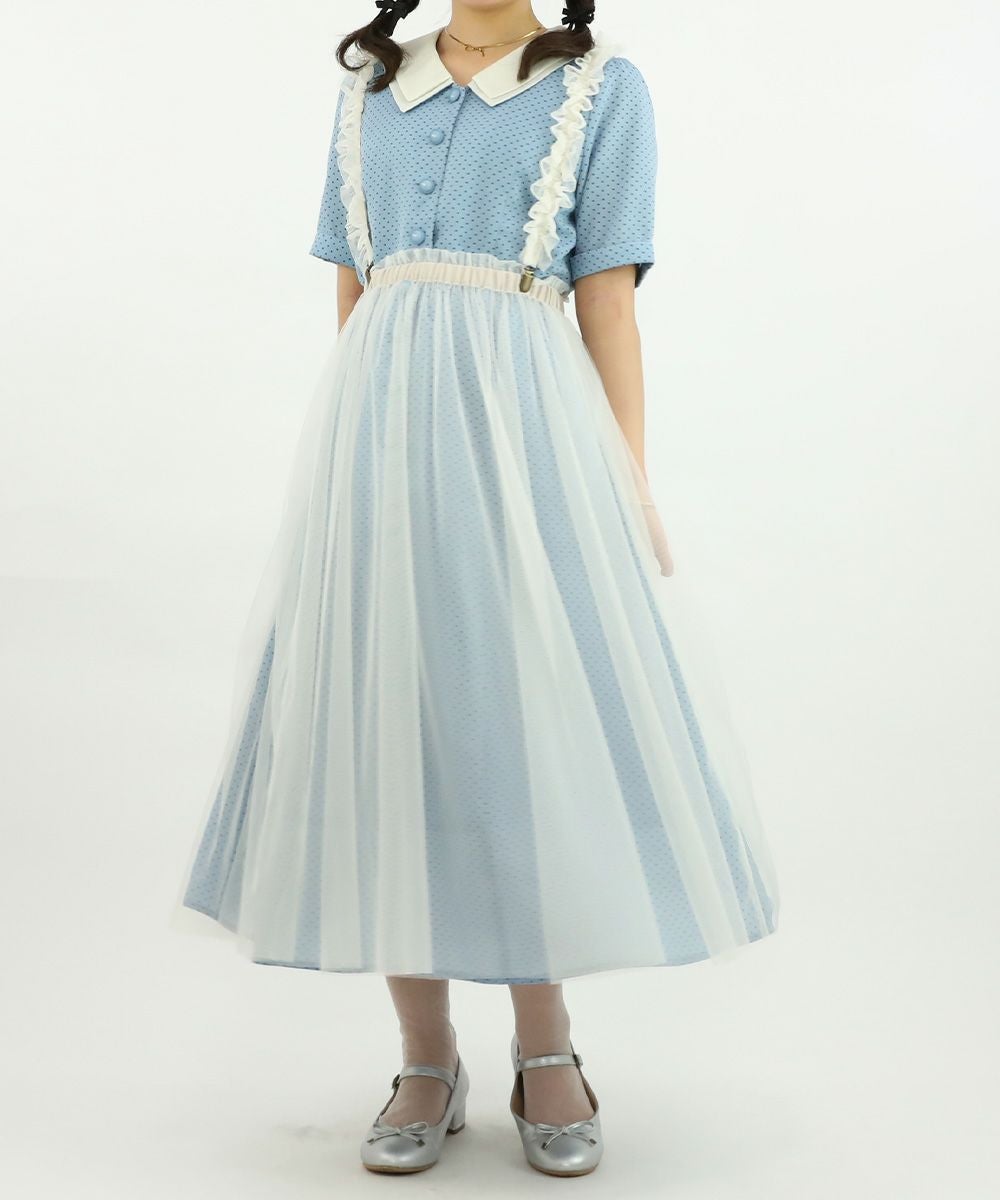 □フリルサスペンダー付きチュールスカート/F i.n.t [50AG05q013] | F