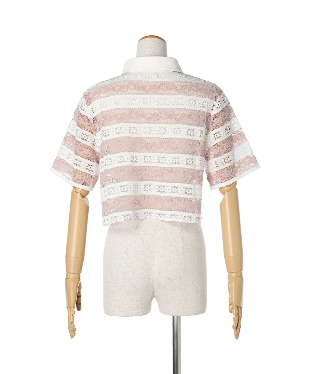 バック (light pink×white)