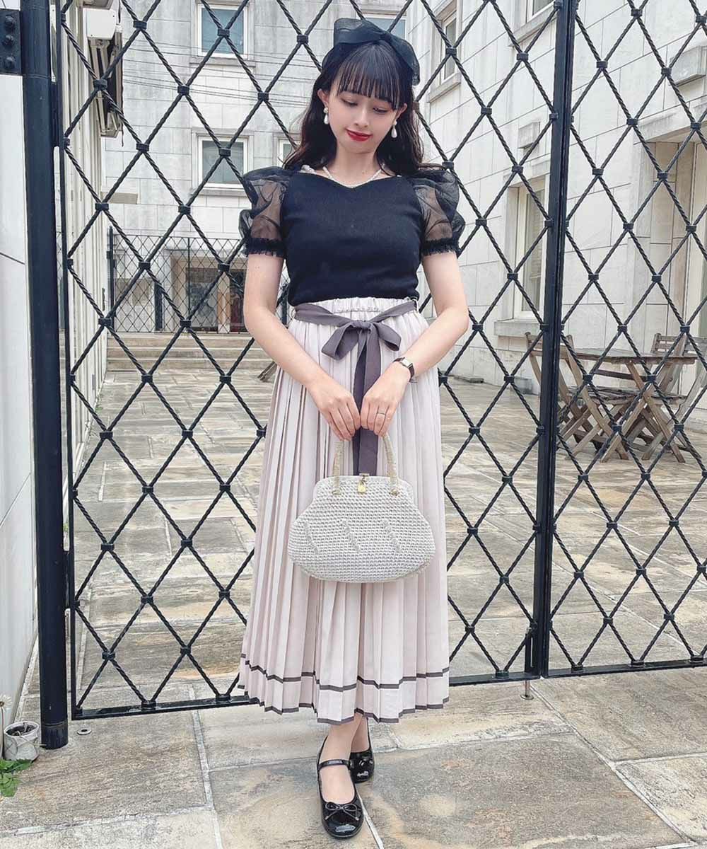 H&amp;M パフスリーブチュールブラウス　値下げしました パフスリーブ ブラウス・シャツ | 長袖・半袖トップス | H&M JP