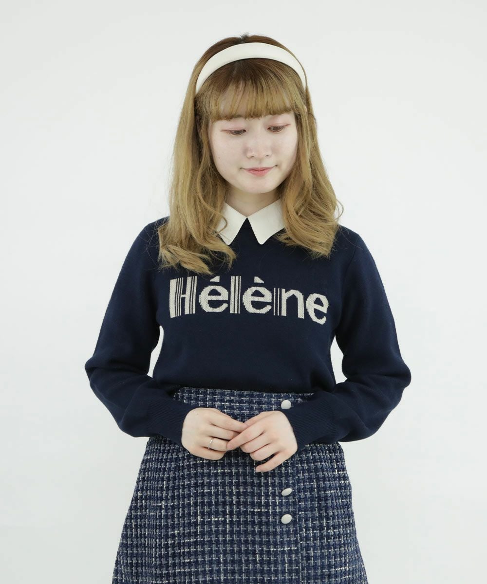 □Heleneジャガードロゴニットプルオーバー/F&A [51CJ03j002] | F