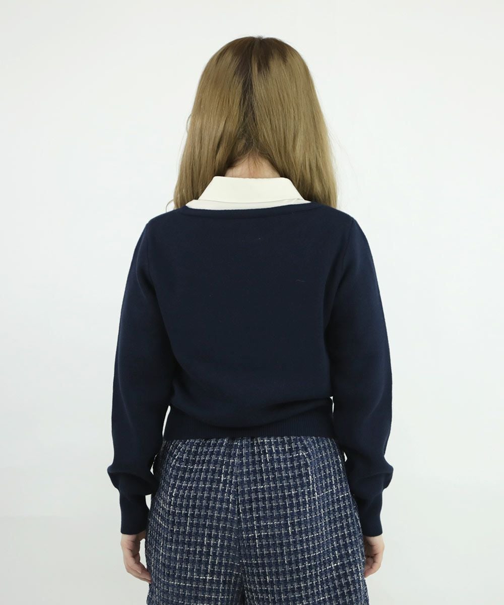 □Heleneジャガードロゴニットプルオーバー/F&A [51CJ03j002] | F