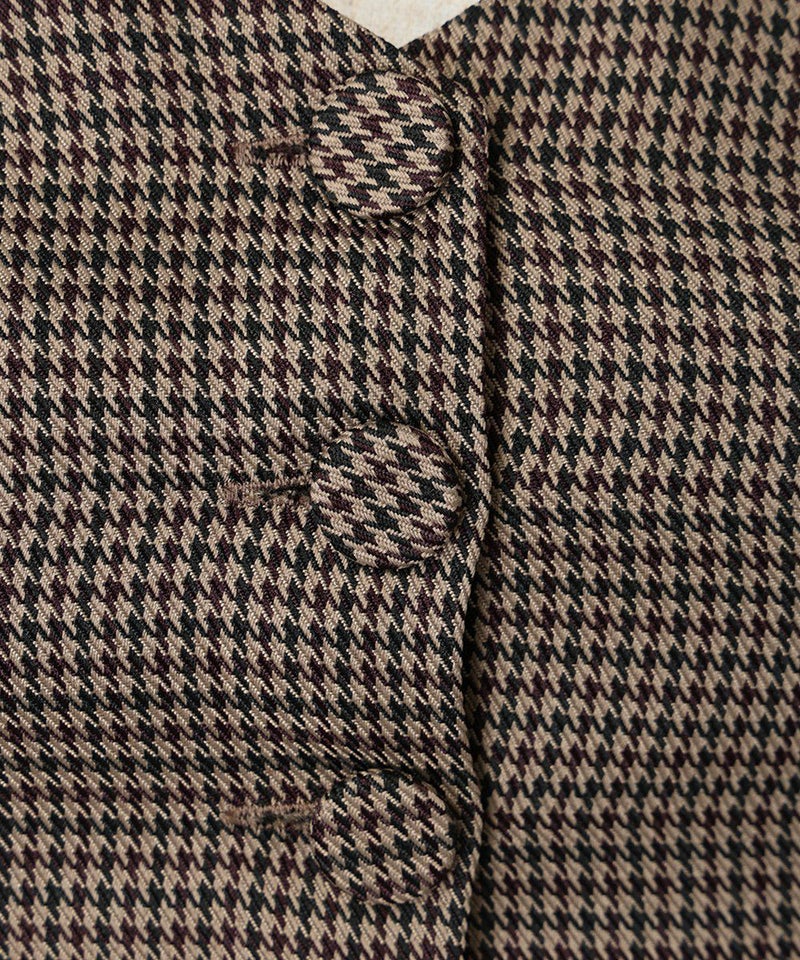 釦アップ (beige×brown)