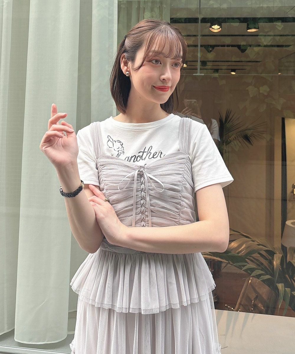 □レースアップチュールビスチェ/an another angelus [50BF03f017] | F