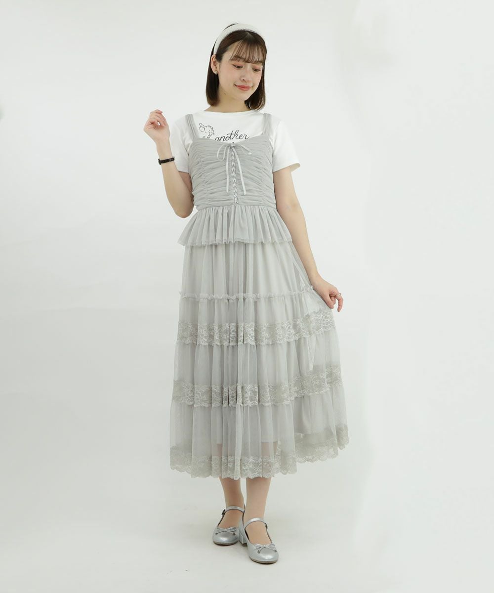 □レースアップチュールビスチェ/an another angelus [50BF03f017] | F