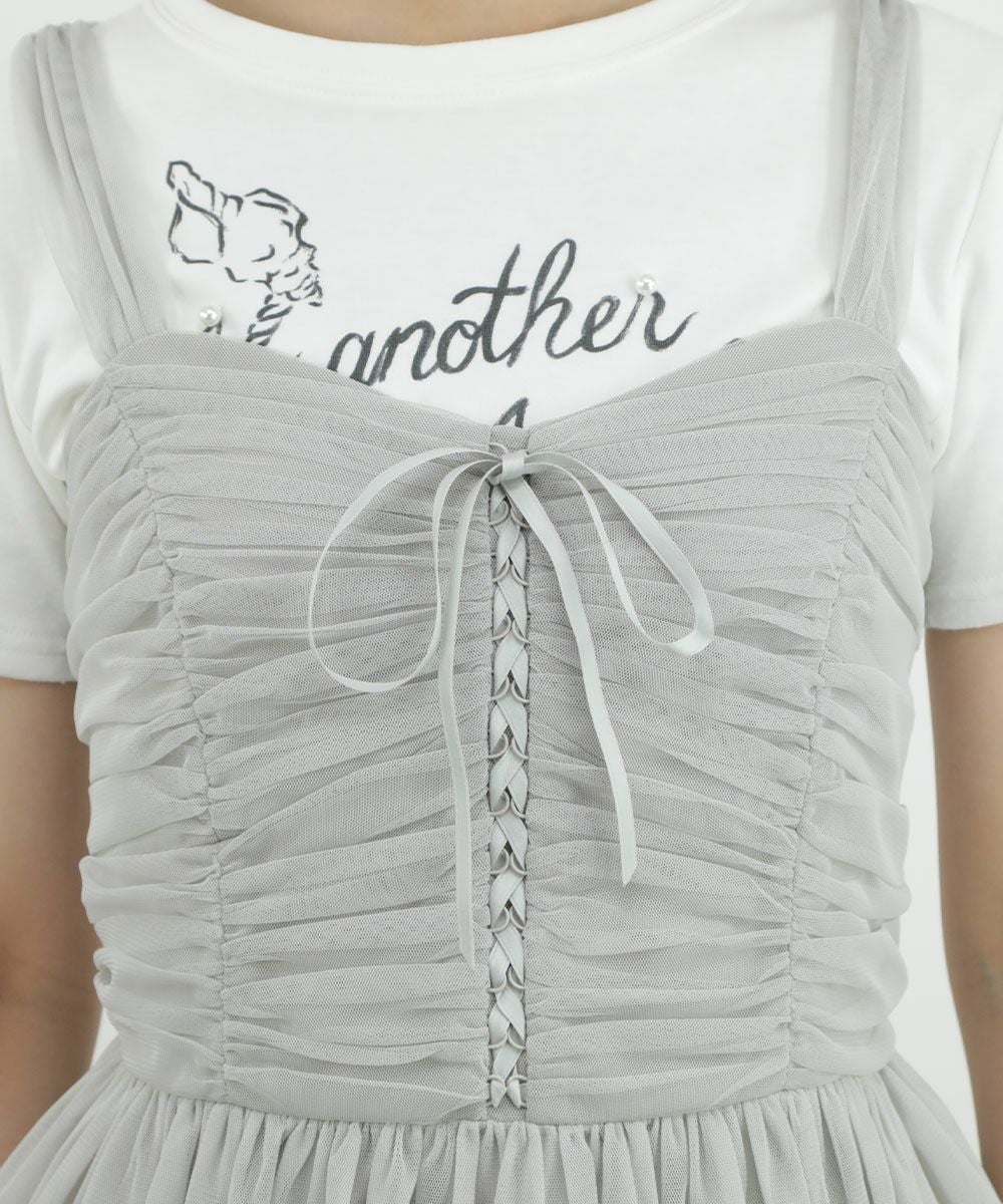 □レースアップチュールビスチェ/an another angelus [50BF03f017] | F