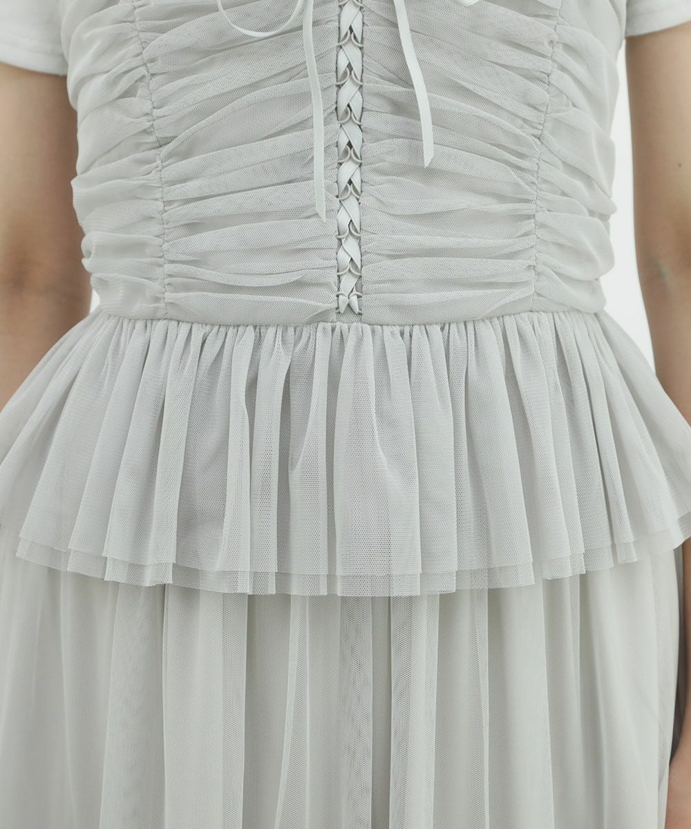 □レースアップチュールビスチェ/an another angelus [50BF03f017] | F