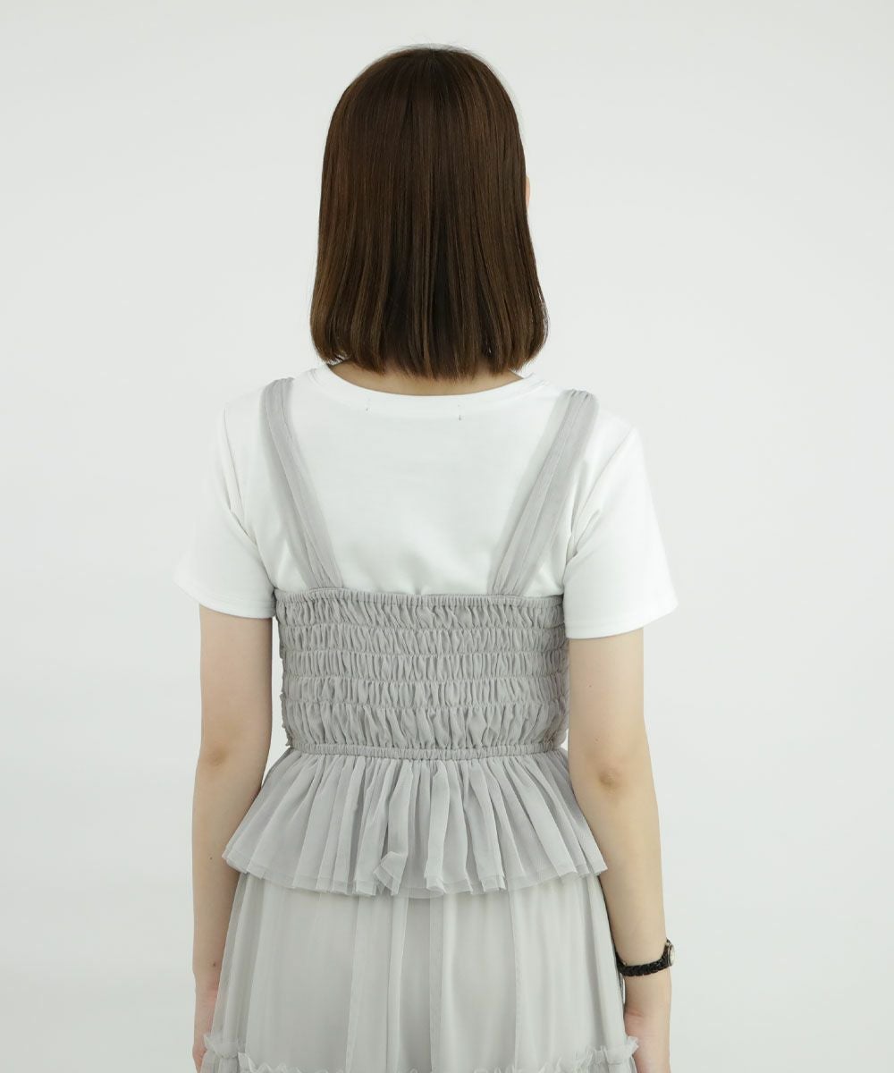 □レースアップチュールビスチェ/an another angelus [50BF03f017] | F