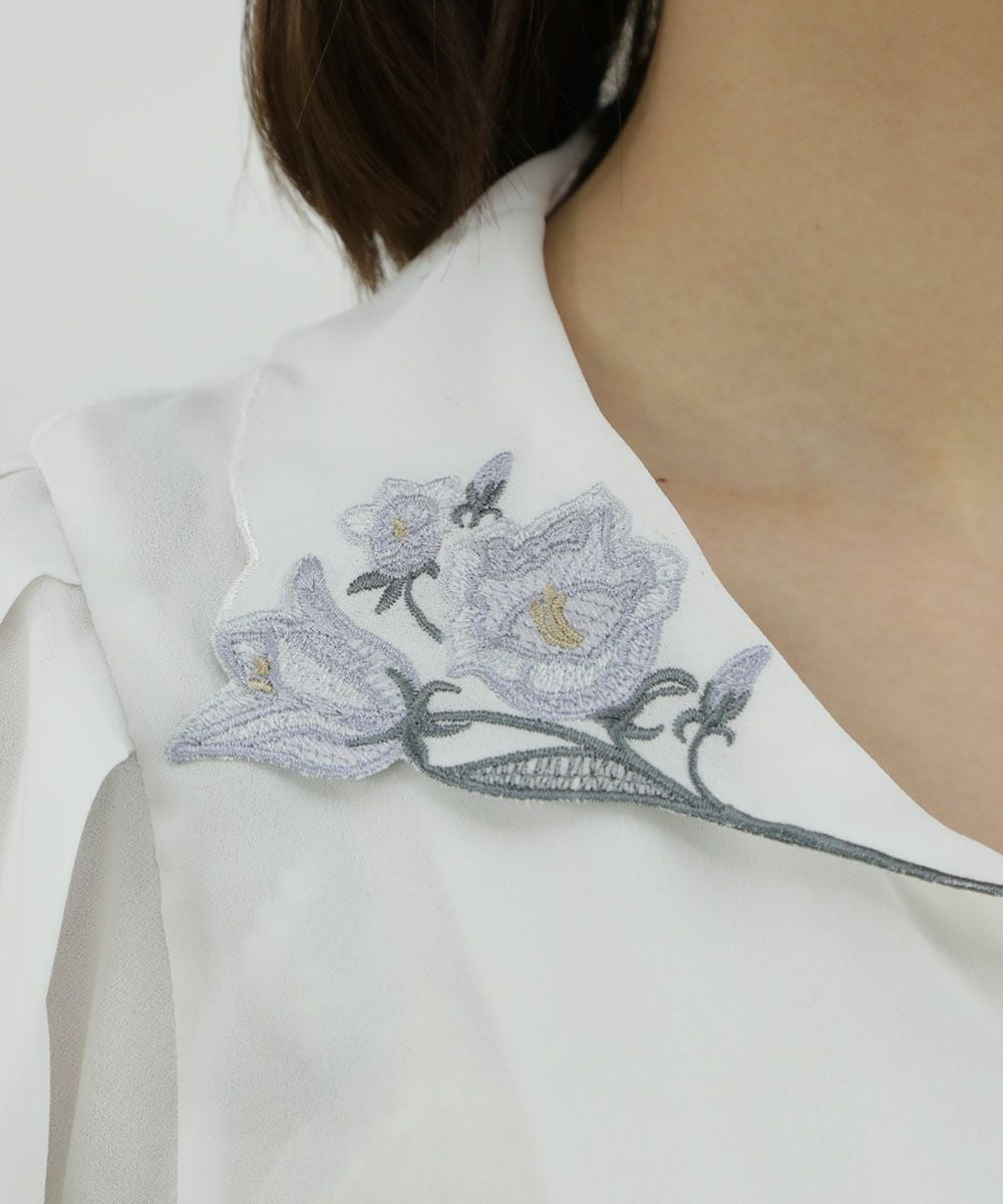 □カンパニュラ刺繍衿ブラウス/an another angelus [50BF02h018] | F