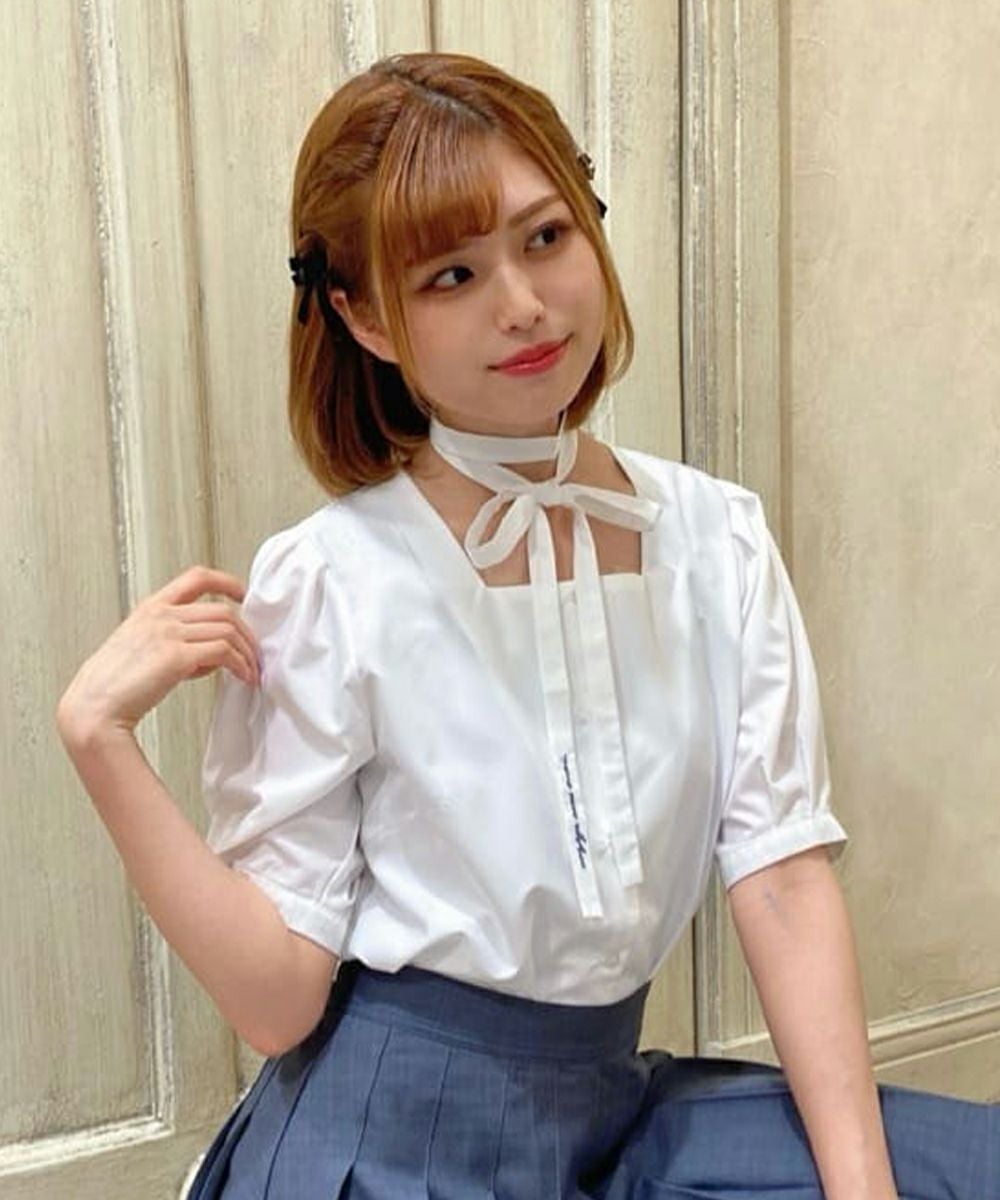 □ドビーストライプ前開きワンピース/an another angelus [26BE03g012