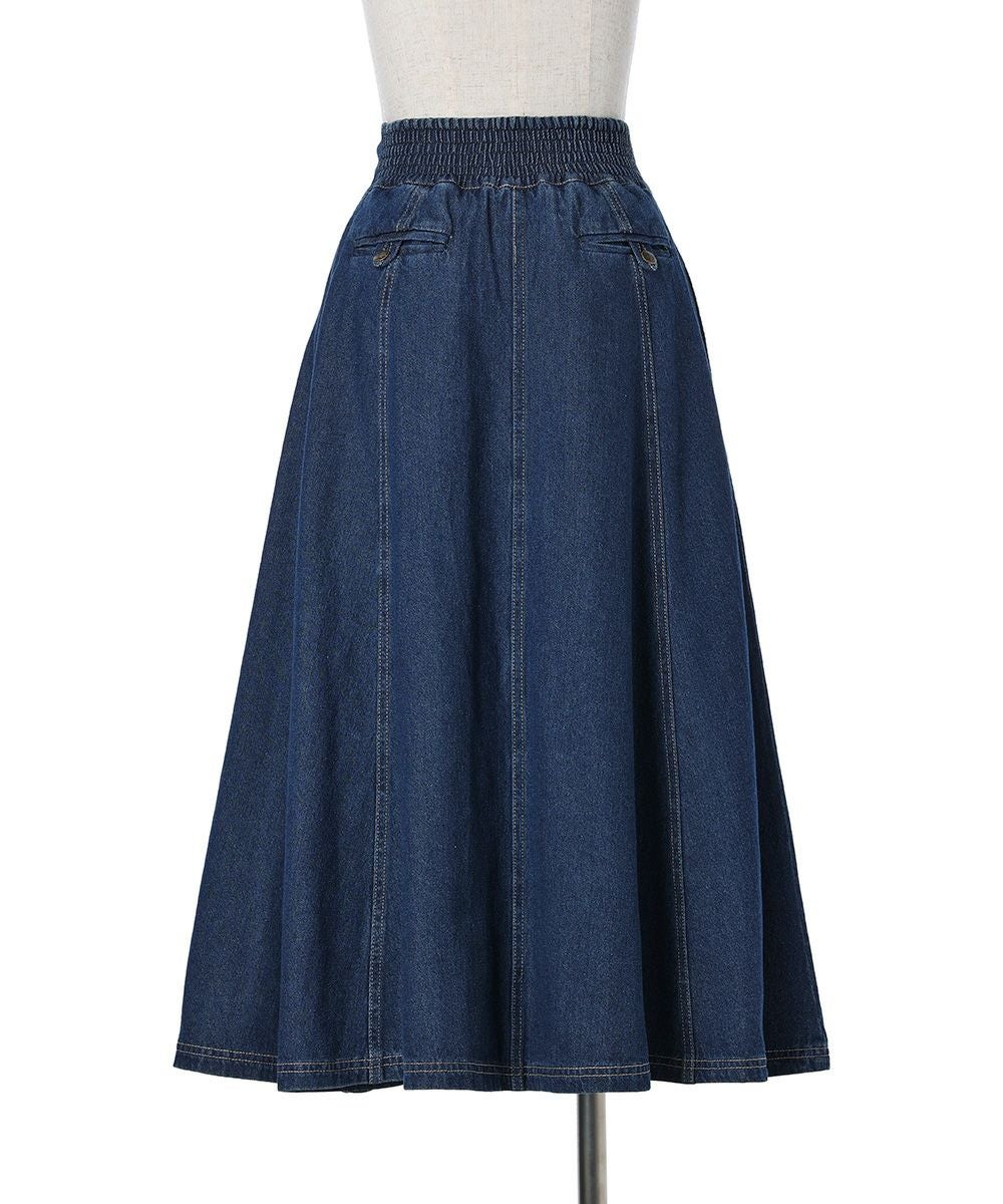 サイズ展開】フロント釦デニムフレアースカート/an another angelus