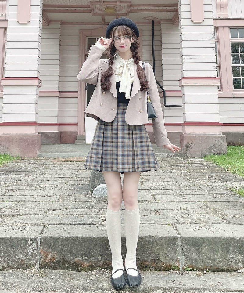 beige×blue / 162cm / 着用サイズ：1