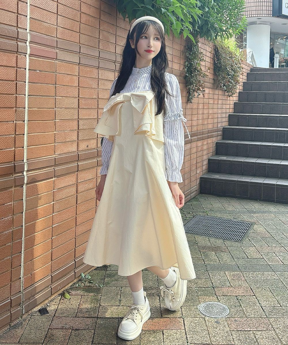 □ビッグリボンデニムキャミワンピース/F i.n.t [51AE05f006] | F