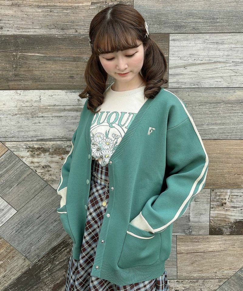 □トラックラインニットカーディガン/F i.n.t [51AJ04j003] | F i.n.t