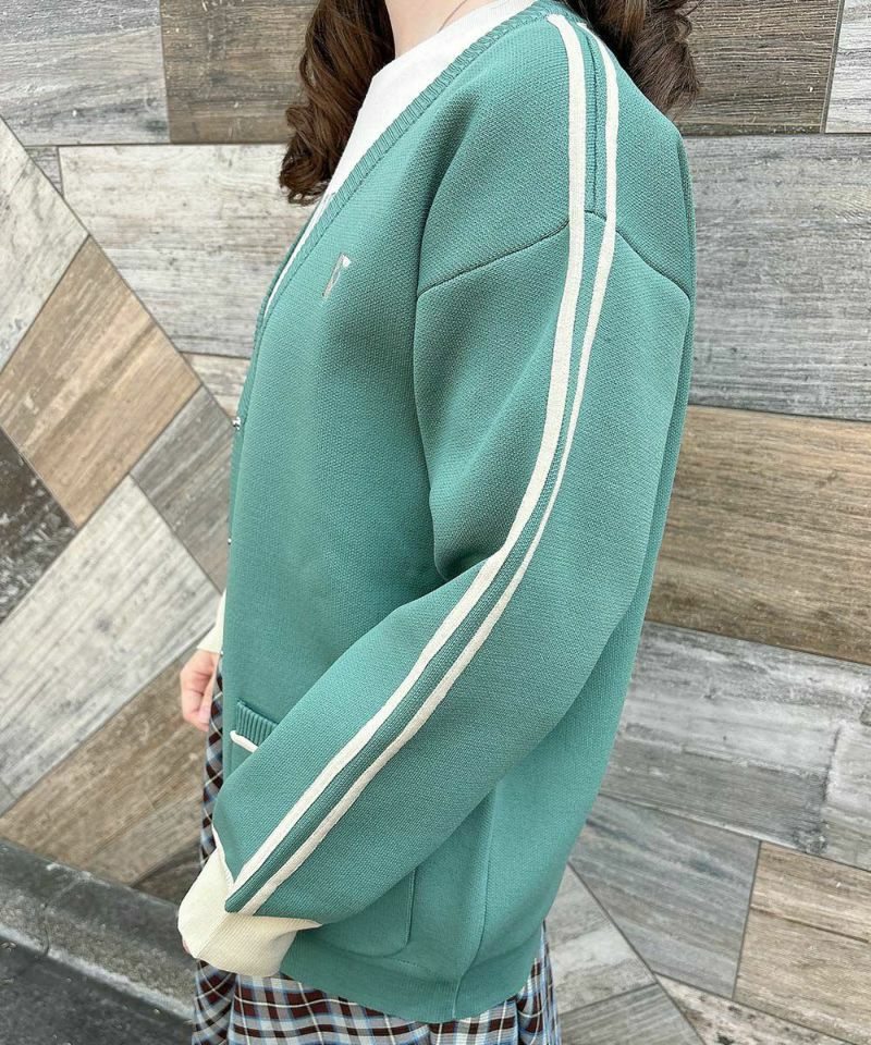 □トラックラインニットカーディガン/F i.n.t [51AJ04j003] | F i.n.t