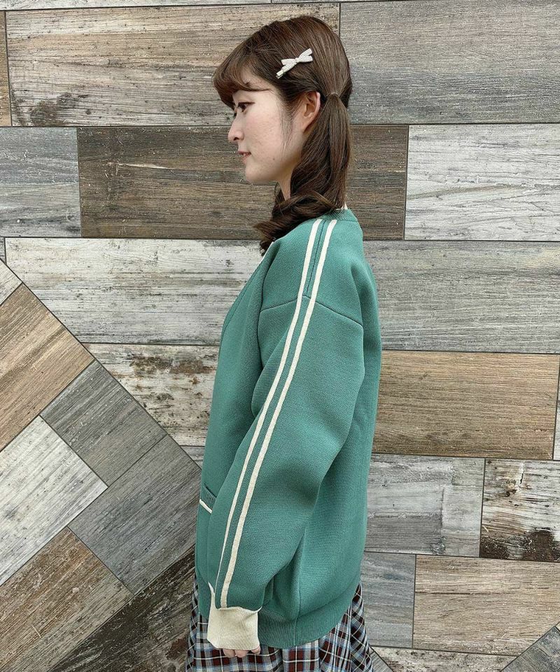 □トラックラインニットカーディガン/F i.n.t [51AJ04j003] | F i.n.t