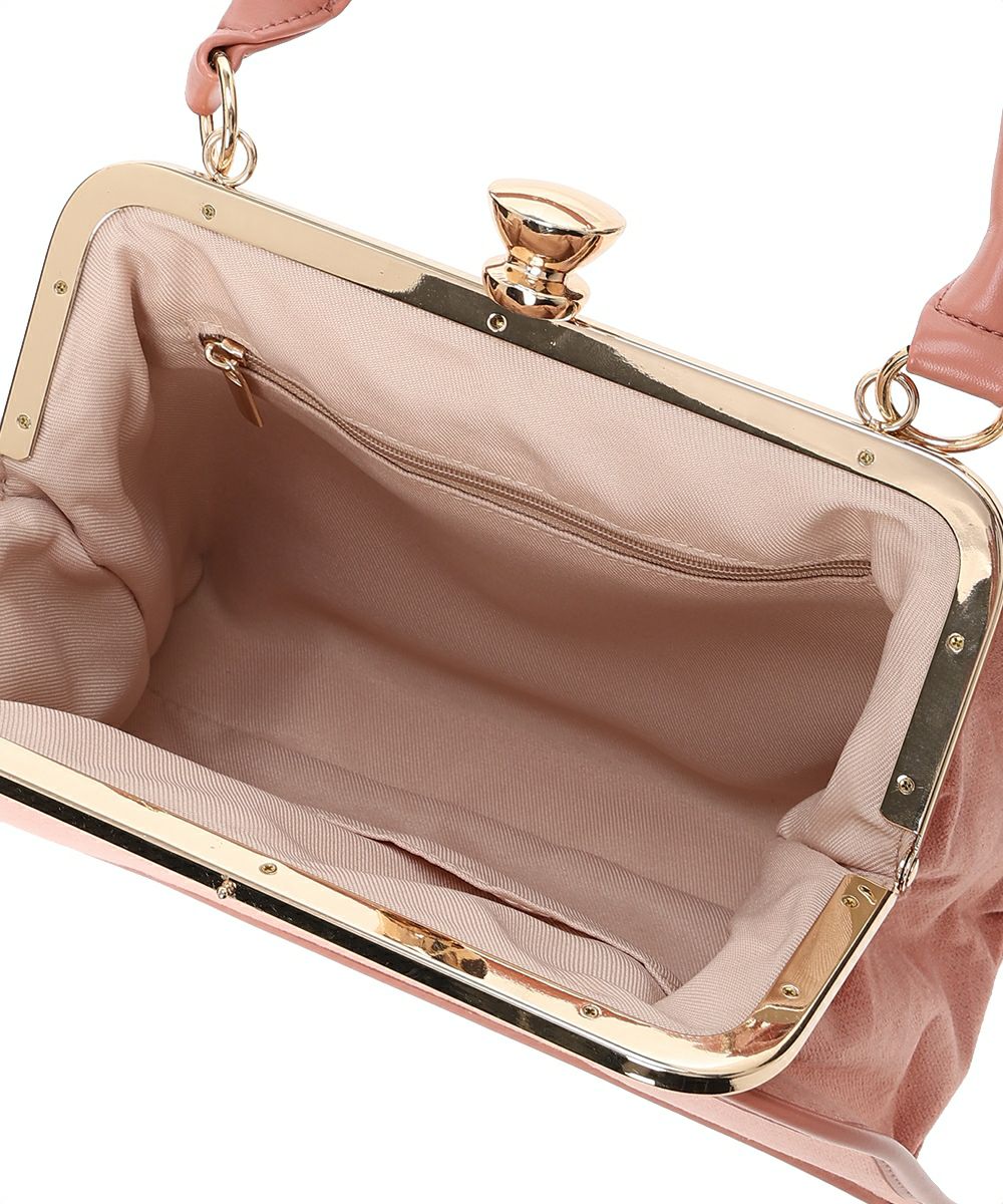 WEB限定】フレームローズ刺繍別珍がま口バッグ/an another angelus